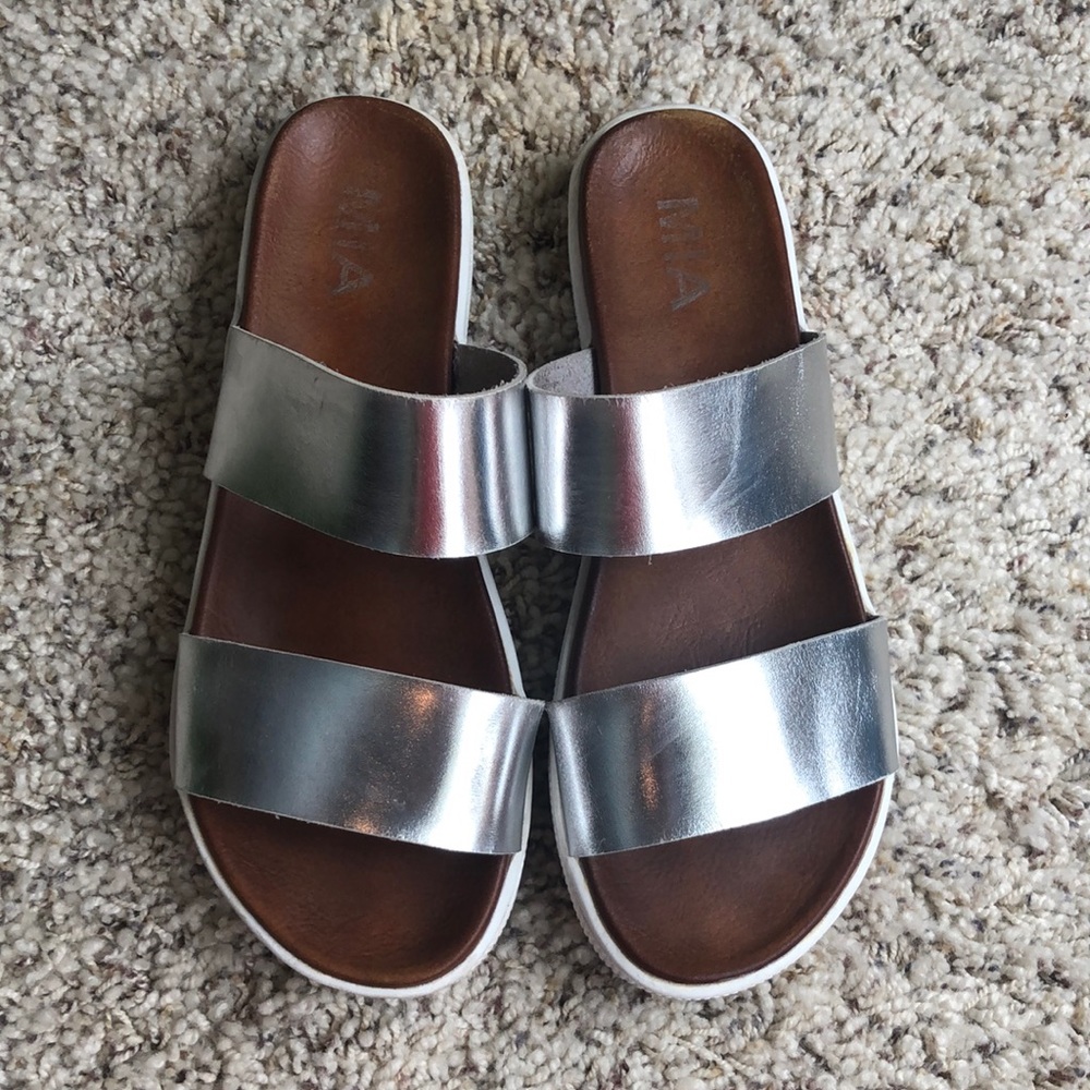 MIA Metallic Sandals
